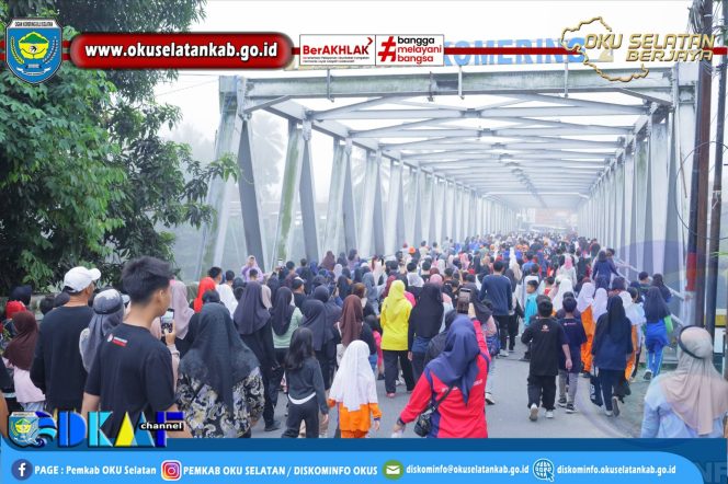 
					Ribuan Warga Meriahkan Jalan dan Senam Sehat HUT OKU Selatan ke-22