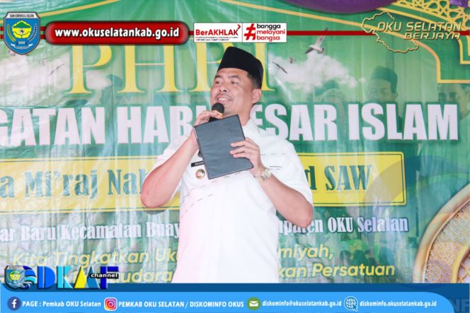 
					Bupati Abusama Hadiri Peringatan Isra Mi’raj di Desa Sinar Baru Buay Pemaca